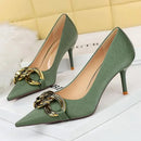 Salto Alto Scarpin - Luxury Salto Alto Scarpin - Luxury Importe Go Verde 7.5cm 34 (22cm)