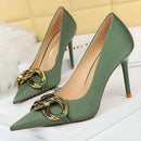 Salto Alto Scarpin - Luxury Salto Alto Scarpin - Luxury Importe Go Verde 9.5cm 34 (22cm)