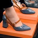 Sapato Feminino de Couro Luna Sapato Feminino de Couro Luna Importe Go Azul 35 