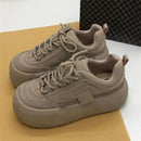 Sapatos casuais femininos vulcanizados, sapatos femininos grotescos para inverno, botas de plataforma alta com renda na parte superior baixa, moda quente, 2022 Importe Go 