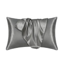 Silky cetim beleza fronha, fronha confortável, capa de cabelo, decoração de casa, atacado Importe Go Dark Gray 51cm 76cm 