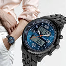 Skmei relógio militar masculino de marca luxuosa, relógio masculino esportivo de aço inteiro com led, relógio de pulso digital de quartzo para homens, novo, 2020 Importe Go 