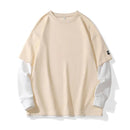 Sudadera de cuello redondo para hombre, suéter informal de gran tamaño, estilo Hip Hop japonés, 2023 Importe Go Apricot Sweatshirt Asian-S 
