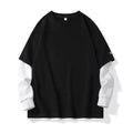 Sudadera de cuello redondo para hombre, suéter informal de gran tamaño, estilo Hip Hop japonés, 2023 Importe Go Black Sweatshirt Men Asian-S 