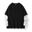 Sudadera de cuello redondo para hombre, suéter informal de gran tamaño, estilo Hip Hop japonés, 2023 Importe Go Black Sweatshirt Men Asian-S 