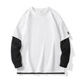 Sudadera de cuello redondo para hombre, suéter informal de gran tamaño, estilo Hip Hop japonés, 2023 Importe Go White Sweatshirt Men Asian-S 