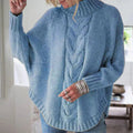 Suéter de Tricô Feminino Gola Alta | WarmStyle Roupas (Suéter Feminino 3) Importe Go P Azul 