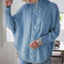 Suéter de Tricô Feminino Gola Alta | WarmStyle Roupas (Suéter Feminino 3) Importe Go P Azul 
