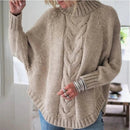 Suéter de Tricô Feminino Gola Alta | WarmStyle Roupas (Suéter Feminino 3) Importe Go P Cáqui 