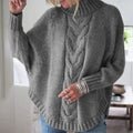 Suéter de Tricô Feminino Gola Alta | WarmStyle Roupas (Suéter Feminino 3) Importe Go P Cinza 