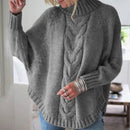 Suéter de Tricô Feminino Gola Alta | WarmStyle Roupas (Suéter Feminino 3) Importe Go P Cinza 