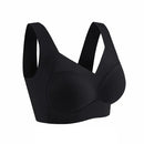 Sutiãs esportivos de renda para mulheres, bralette sem costura, sutiã sem costas, coletores femininos, top sem fio à prova de choque, plus size, L-3XL Importe Go Black L 