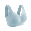 Sutiãs esportivos de renda para mulheres, bralette sem costura, sutiã sem costas, coletores femininos, top sem fio à prova de choque, plus size, L-3XL Importe Go Blue L 