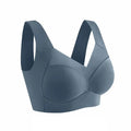 Sutiãs esportivos de renda para mulheres, bralette sem costura, sutiã sem costas, coletores femininos, top sem fio à prova de choque, plus size, L-3XL Importe Go Dark Blue L 