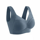 Sutiãs esportivos de renda para mulheres, bralette sem costura, sutiã sem costas, coletores femininos, top sem fio à prova de choque, plus size, L-3XL Importe Go Dark Blue L 