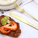 Talheres para jantar de luxo aço inoxidável ouro - Colher, garfo e faca Talheres Importe Go 