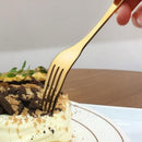 Talheres para jantar de luxo aço inoxidável ouro - Colher, garfo e faca Talheres Importe Go 