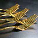 Talheres para jantar de luxo aço inoxidável ouro - Colher, garfo e faca Talheres Importe Go 