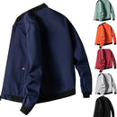 Uniforme de beisebol manga longa fino masculino, Jaqueta ciclismo à prova de vento, monocromática, zíper, casual, outono, M-4XL Importe Go 