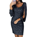 Vestido Feminino Glamouroso de Paetês Importe Go Black S 