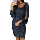 Vestido Feminino Glamouroso de Paetês Importe Go Black S 