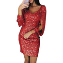 Vestido Feminino Glamouroso de Paetês Importe Go Red S 