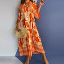 Vestido Feminino Vintage Floral Lucy Vestido Feminino Vintage Floral Lucy Importe Go Laranja Chique P 