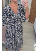 vestido floral giordano decote em v Importe Go 