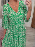 vestido floral giordano decote em v Importe Go Verde P (Busto 95cm) 