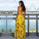 Vestido Longo Floral com Fenda Maju Vestido Longo Floral com Fenda Margot Importe Go 