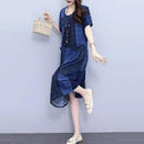 Vestido Soltinho Antonella™ Estilo Barroco / Celebre a Vida com Leveza e Estilo! Importe Go Azul Atemporal PP 