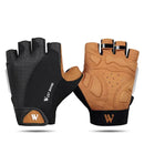 West Biking-Half Finger Sports Gloves para homens e mulheres, MTB, bicicleta, corrida, fitness, ginásio, equitação, motocicleta, bicicleta Importe Go Orange M 