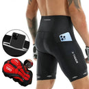 X-TIGER-Shorts de Ciclismo com Bolso Traseiro para Homens 5D Gel Acolchoado para Bicicleta de Montanha Montando Meias Calças, Calças Justas Importe Go Preto M 