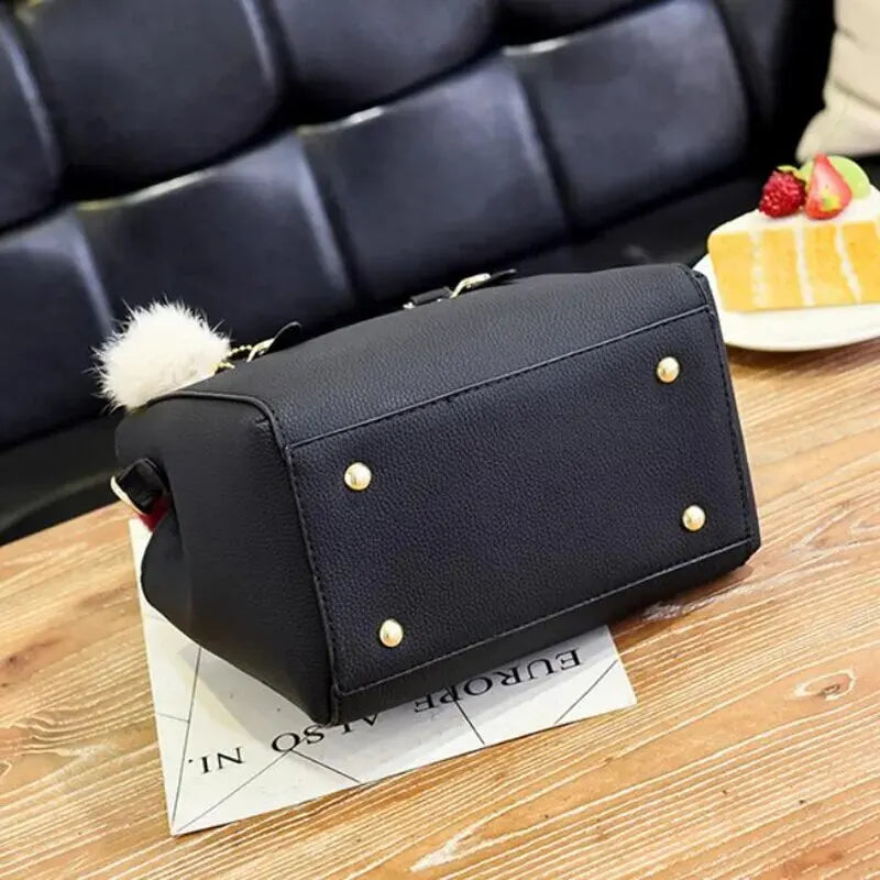 Yogodlns PU Couro Senhoras Bolsas Mulheres Bolsa Vintage Plush Tassel Messenger Bags Tote Boston Shoulder Crossbody Bag Importe Go 
