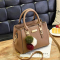 Yogodlns PU Couro Senhoras Bolsas Mulheres Bolsa Vintage Plush Tassel Messenger Bags Tote Boston Shoulder Crossbody Bag Importe Go khaki (Small (longest side 20-30cm)) 