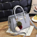 Yogodlns PU Couro Senhoras Bolsas Mulheres Bolsa Vintage Plush Tassel Messenger Bags Tote Boston Shoulder Crossbody Bag Importe Go light gray (Small (longest side 20-30cm)) 