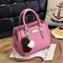 Yogodlns PU Couro Senhoras Bolsas Mulheres Bolsa Vintage Plush Tassel Messenger Bags Tote Boston Shoulder Crossbody Bag Importe Go pink (Small (longest side 20-30cm)) 
