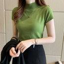 Blusa Cashmere Gola Alta Blusa Cashmere Gola Alta Importe Go oliva-parda Único 