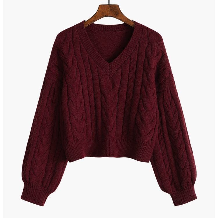 Blusa de Tricot Feminina Importe Go Bordô Tamanho Único 