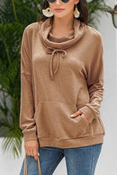 Blusa Korban Moletom Gola Alta Blusa Importe Go MarromClaro P 