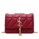 Bolsa Clássica Square bolsa009 Importe Go Vermelho Dourado 