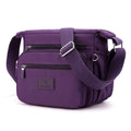 Bolsa Compacta em Nylon Resistente à Água e Fechamento em Zíper Bolsa Compacta em Nylon Resistente à Água e Fechamento em Zíper Importe Go Roxa 