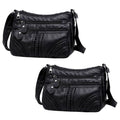 Bolsa de Couro Legítimo Elegance (Compre 1 Leve 2) Bolsa de Couro Legítimo Elegance Importe Go 2 UNIDADES PRETAS 