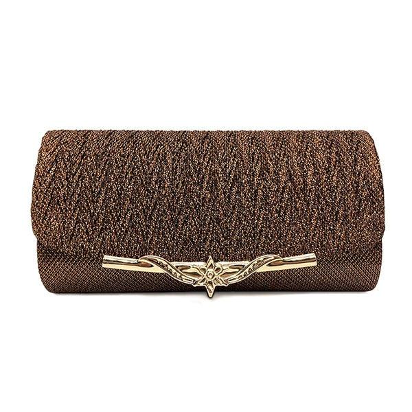 Bolsa de Mão Feminina Clutch para Festa Bolsa de Mão Feminina Importe Go Marrom 