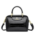 Bolsa Feminina de couro Luxo Bolsas Importe Go Preto 