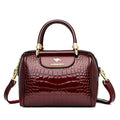 Bolsa Feminina de couro Luxo Bolsas Importe Go Vinho 