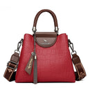 Bolsa Feminina em Couro Charlotte bolsa022 Importe Go Vermelho 