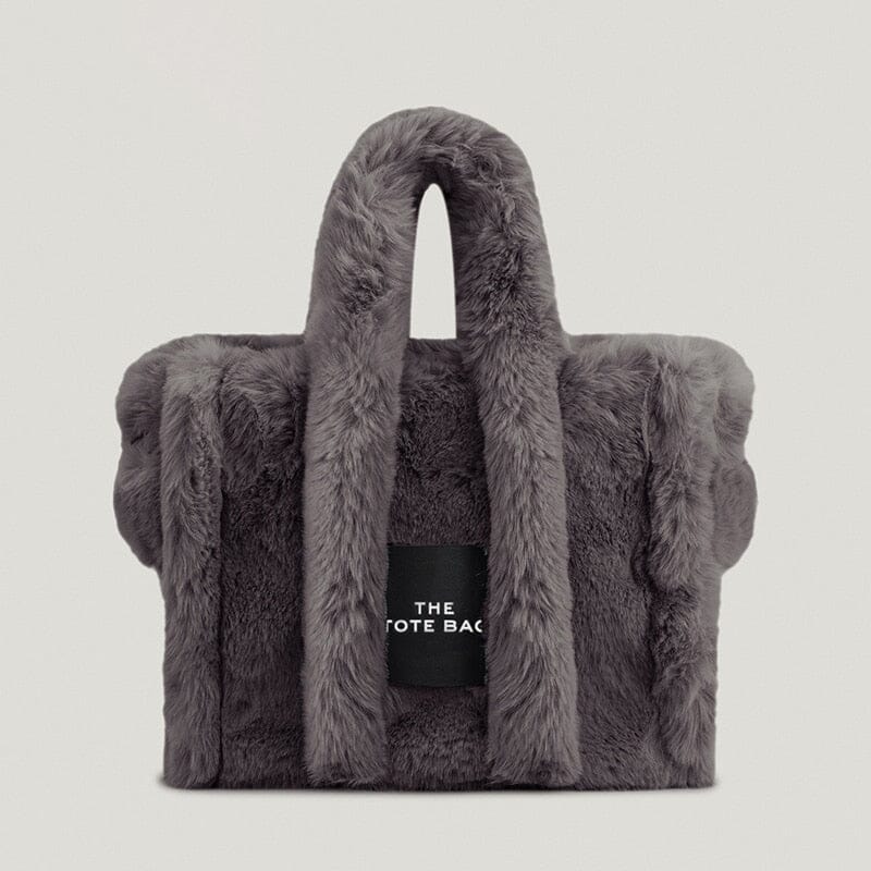 Bolsa Feminina Pelúcia Berenice bolsa027 Importe Go Cinza 