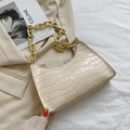 Bolsa Feminina Retro Estilo Crocodilo bolsa017 Importe Go Bege 