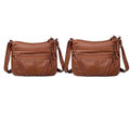 Bolsa Feminina Transversal de Couro - Compre 1 Leve 2 Bolsa Feminina Transversal de Couro - Compre 1 Leve 2 Importe Go Bege / Bege 